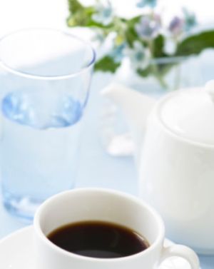 A healthy life - Wednesday Weight blog series -Drinking water coffee flowers.jpg